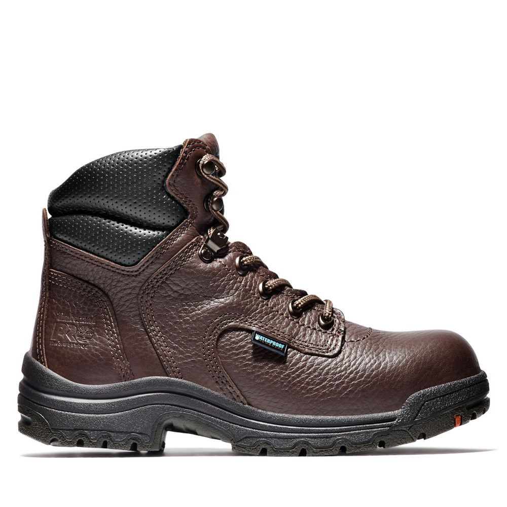 Botas de Trabajo Timberland Argentina Mujer - Pro® Titan® 6" Alloy Toe - Marrones Oscuro - DZEGBA-48